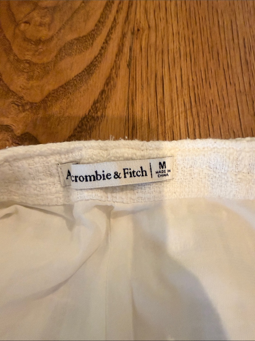 White Women's High-Waist Textured Linen Shorts (Side Zip) - Picture 2 of 4